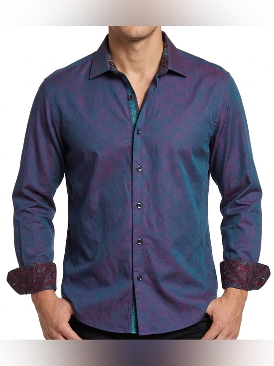 Robert Graham Other - Robert Graham Classic Fit 2XL Men's Button Down Shirt Purple Antler Stag Motif